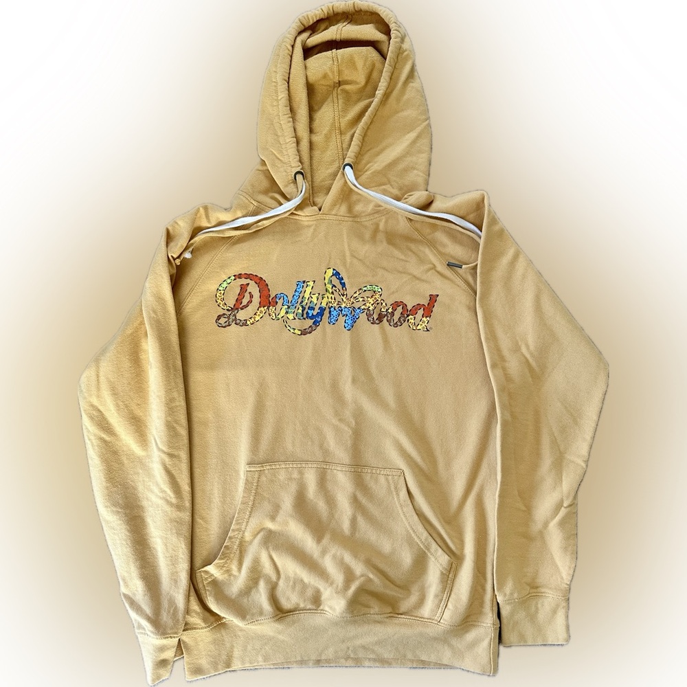 Dolly Parton Dollywood Patchwork Yellow Hoodie Small